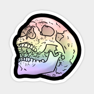 Pastel Rainbow Skull Magnet