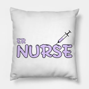 Emergency Room (ER) Nurse Purple Pillow