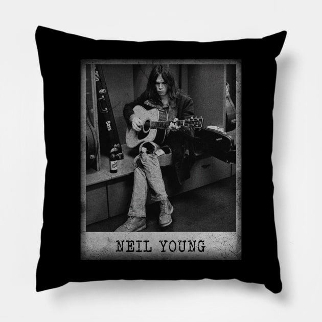 Neil Young // Minimalist Fanart Tribute Pillow by j.adevelyn