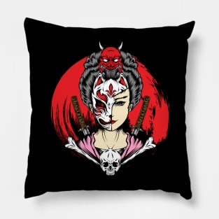 kitsune mask Pillow