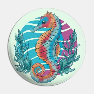 Colorful Seahorse Pin