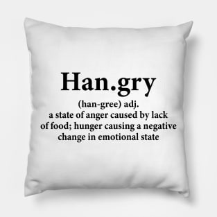 Funny Hangry Definition Pillow