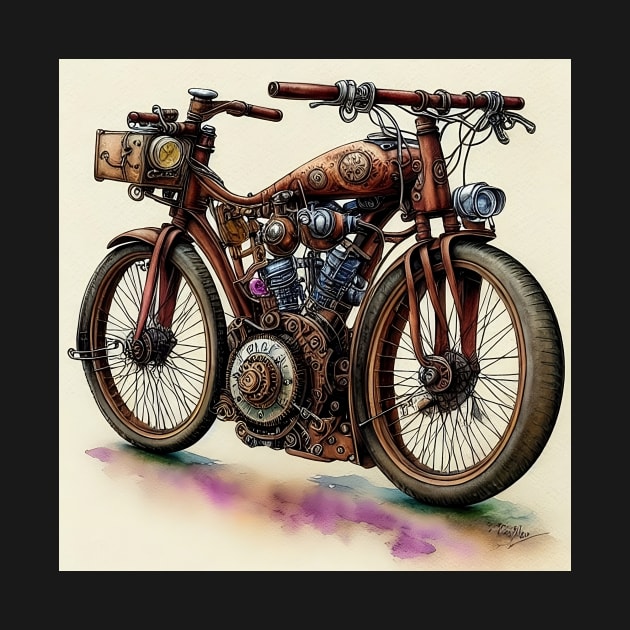 Steampunk motorcycle by Linkme