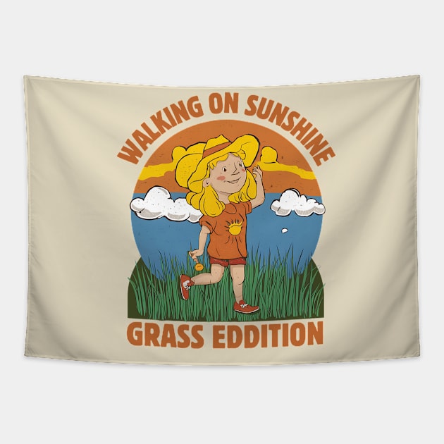 Walking On Sunshine Grass Edition Tapestry by NomiCrafts