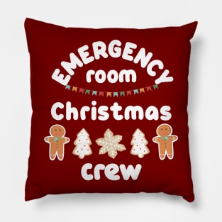 Emergency room Christmas crew, Matching group, Gift for nurse sister, friend Pillow