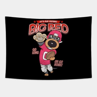 Cute Funny Doxie Dachshund Dog Football Tapestry