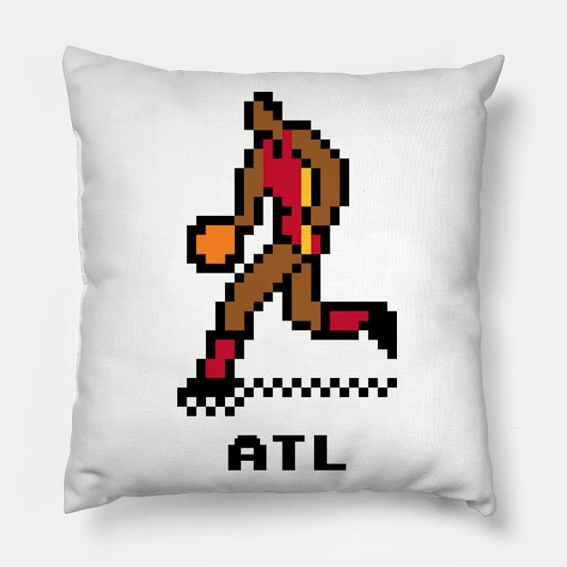 8-Bit Basketball - Atlanta Pillow by The Pixel League