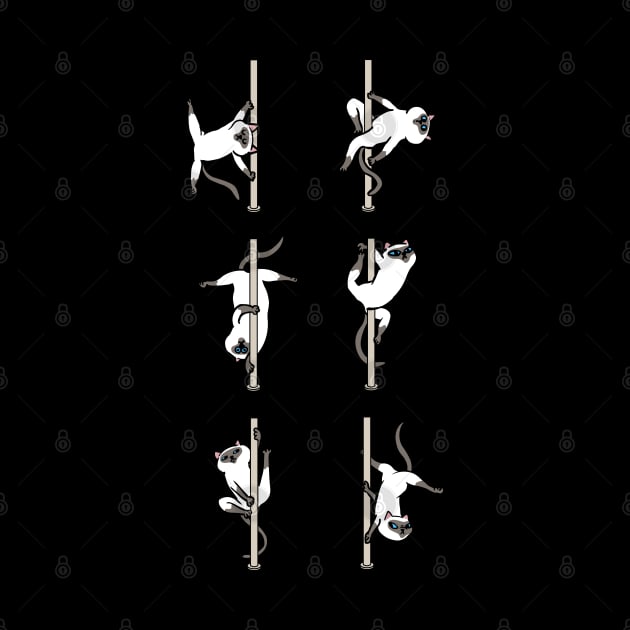 Siamese Cat Pole Dancing Club by huebucket