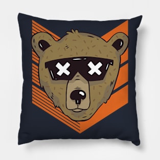 Cool Bear with Sunglasses Pillow