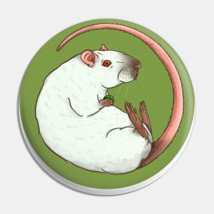 Seal Point Pet Rat Illustration Pin