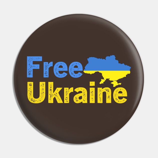 Free Ukraine Support Ukraine Pin by TeeAMS