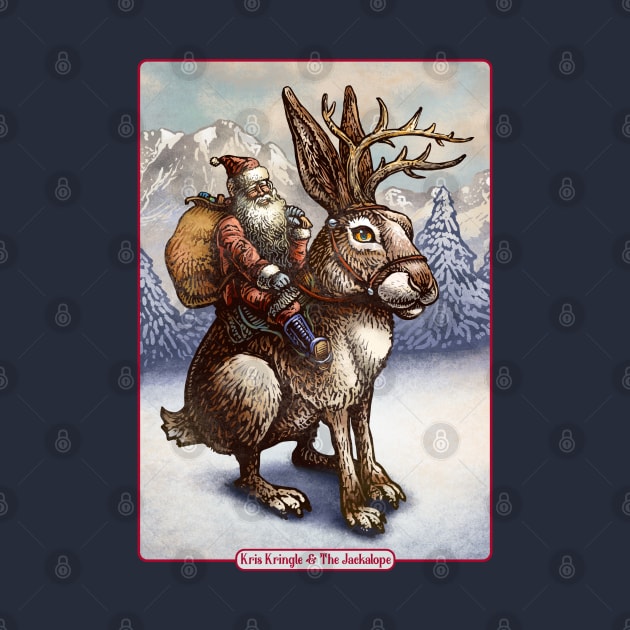 Kris Kringle and the Jackalope by ChetArt