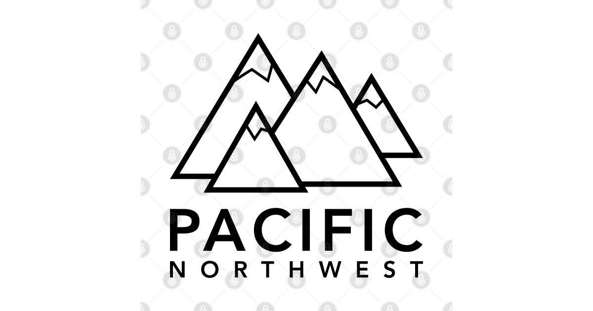 PNW Mountains - Pacific Northwest - Sticker | TeePublic