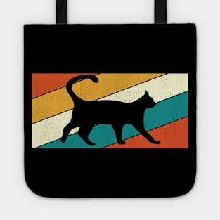 Cat Retro Distressed Style Vintage Tote