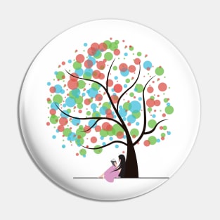 Love Reading under tree design Pin