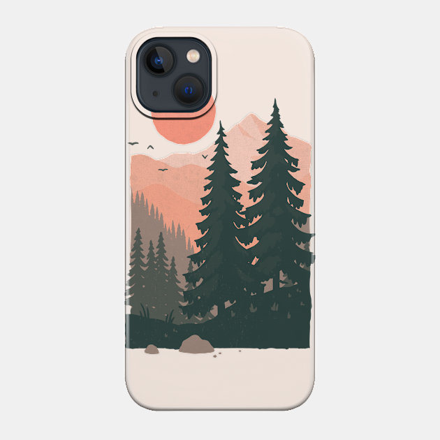 Twin Pines - Nature - Phone Case