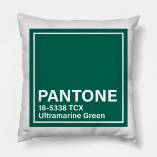 pantone 18-5338 TCX Ultramarine Green Pillow