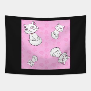 Valentine's Day Cat Print Tapestry