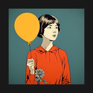 Asian woman with balloon T-Shirt