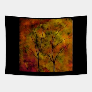 Autumn trees silhouette Tapestry