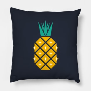 Disco Pineapple in Midnight Blue by Suzie London Pillow