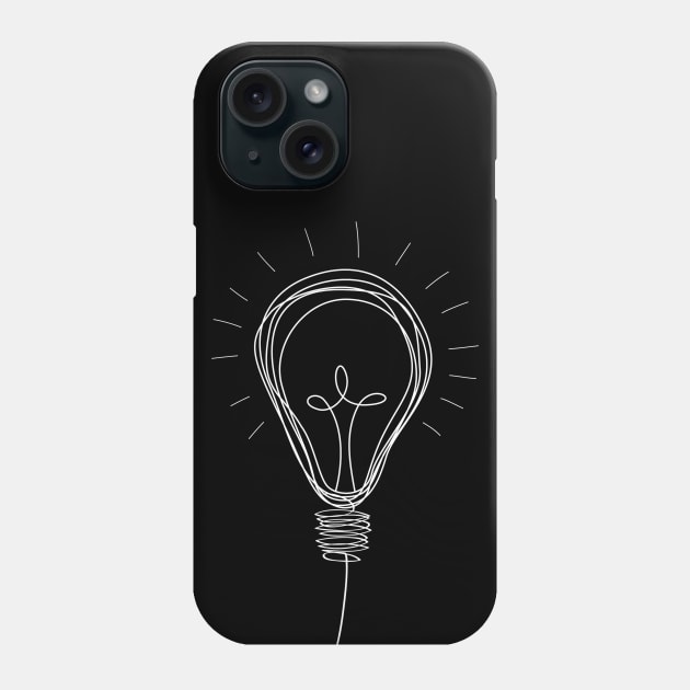 Idea | Lamp Light Bulb Sketch Phone Case by KarabasClothing