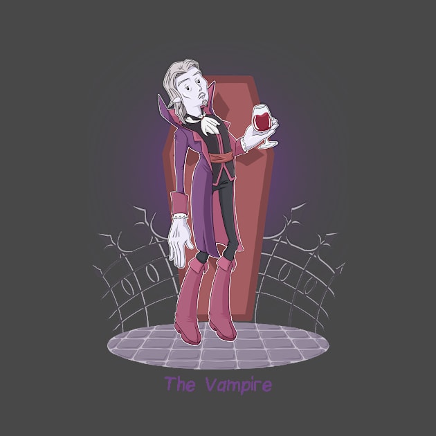 The Vampire (Cartoon Horror) by EckertIllustration