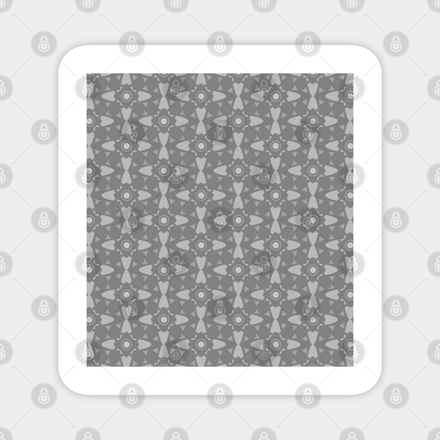 grey abstract seamless pattern Magnet by Spinkly