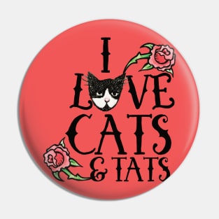 I love cats and tats Pin