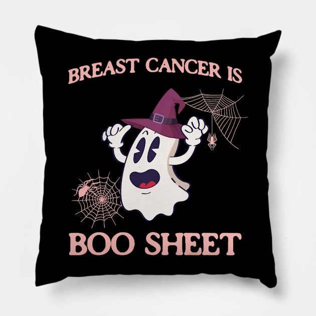 Breast Cancer is Boo Sheet Pillow by FFAFFF