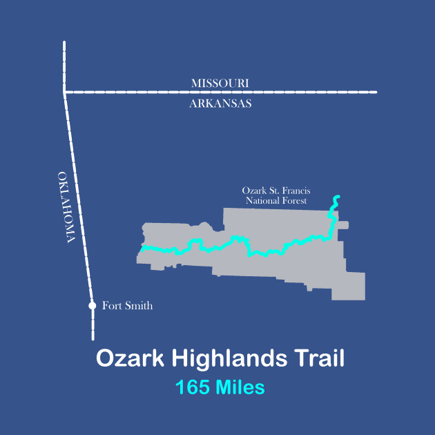 Route Map of the Ozark Highlands Trail by numpdog