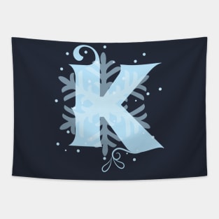 Winter Letter K Tapestry