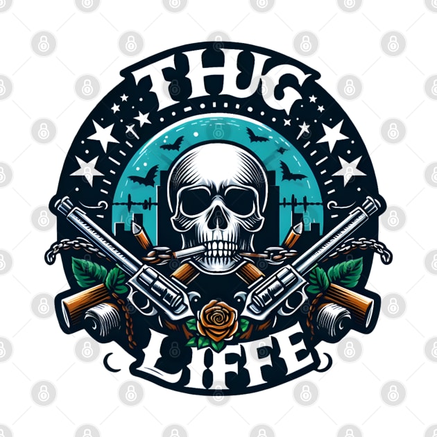 Rebel Spirit: Thug Life Emblem by Teeeshirt