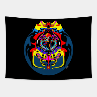 alien invasion in dark attack matter ecopop wallpaper arts Tapestry