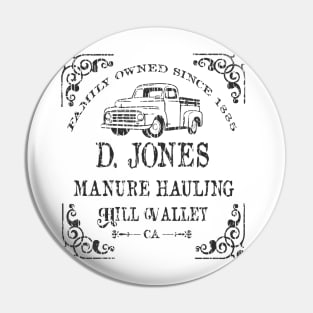 D Jones Manure Hauling Pin