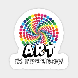 Art is freedom world history art day april Magnet