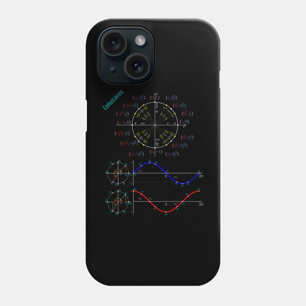 Unit Circle Trigonometry Pi for Nerdy Teacher Students Geek Phone Case by Primo Style