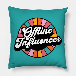 Offline Influencer Bright Colors Pillow