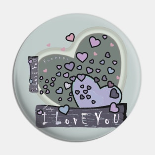 I LOVE YOU PASTEL Pin