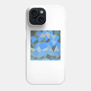 Bondi Blue Abstract Low Polygon Background Phone Case