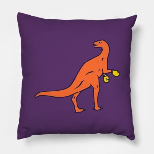 orange dinosaur boxer Pillow