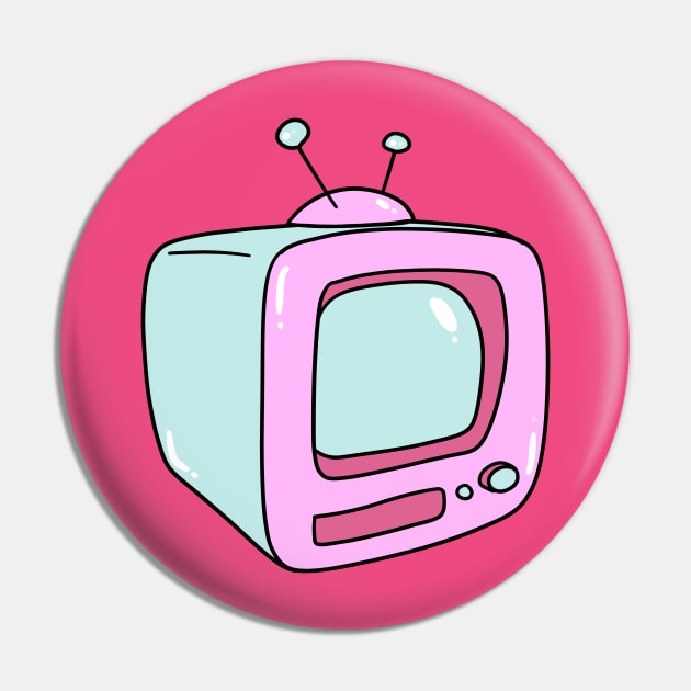 Pink Vintage TV Pin by saradaboru