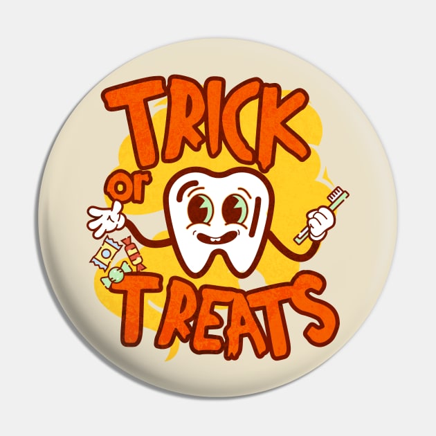 Tooth Trick or Treats Pin by PrintWave