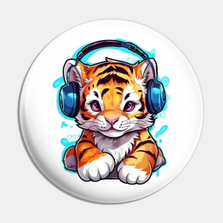 Jungle Jams Graffiti Tiger Cub Pin