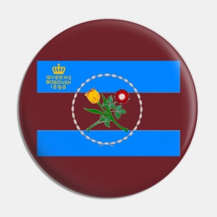 The Borough flag of Queens Pin