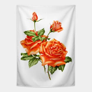 Vintage Rose Flower Tapestry