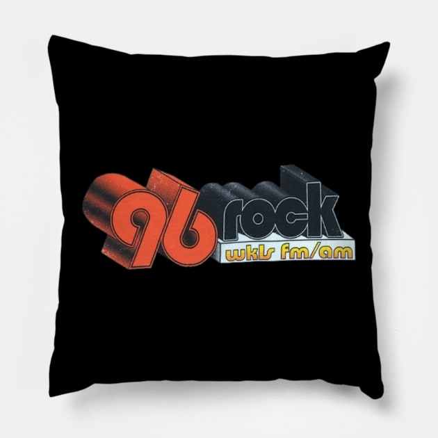 WKLS 96 Rock Atlanta 3D Pillow by RetroZest