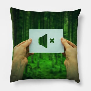 holding silent mode icon Pillow