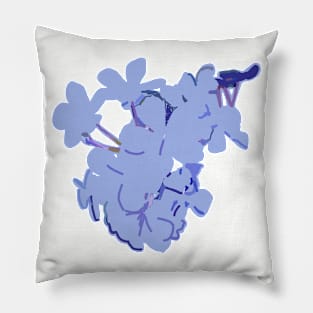 Abstract Blue Flowers Pillow