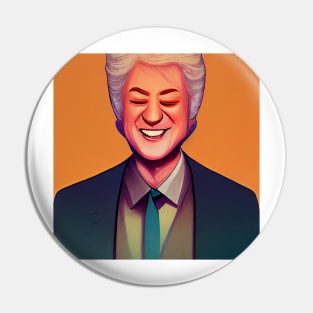 Laughing Bill Clinton | President of the United States | Comics style Pin